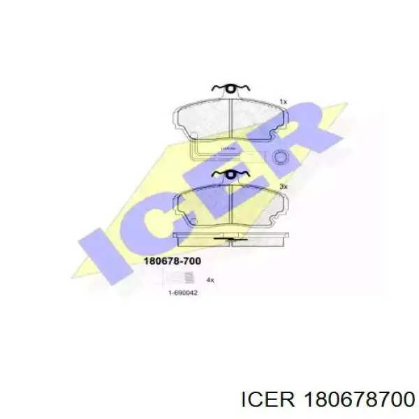 Передние тормозные колодки 180678700 Icer