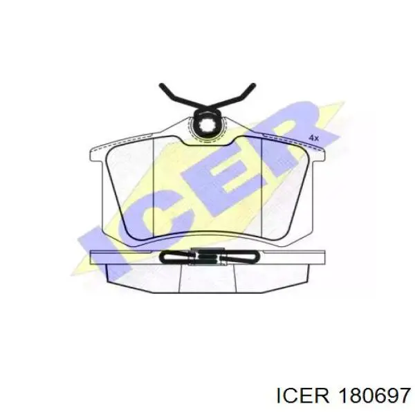 Задние тормозные колодки 180697 Icer