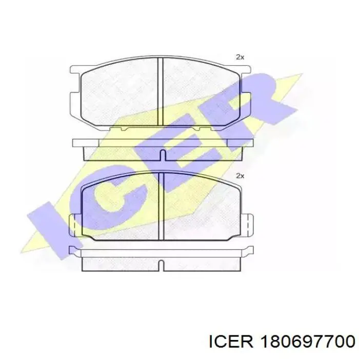 Задние дисковые колодки Icer 180697700