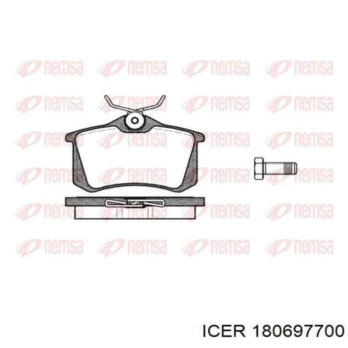 Pastillas de freno traseras 180697700 Icer