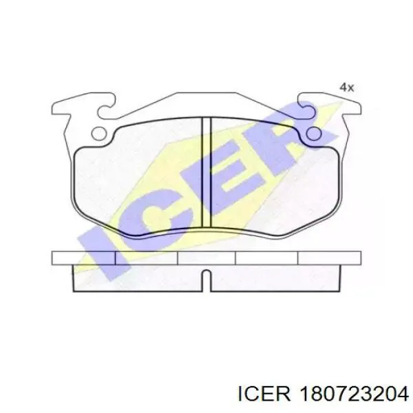 Передние тормозные колодки 180723204 Icer