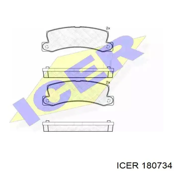 180734 Icer колодки тормозные задние дисковые