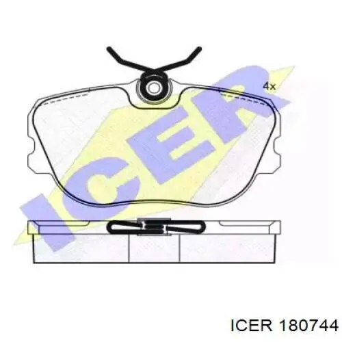Передние тормозные колодки 180744 Icer