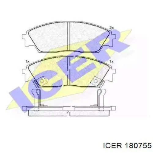 Передние тормозные колодки 180755 Icer