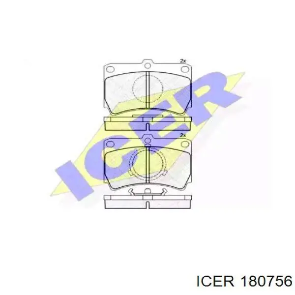 Передние тормозные колодки 180756 Icer