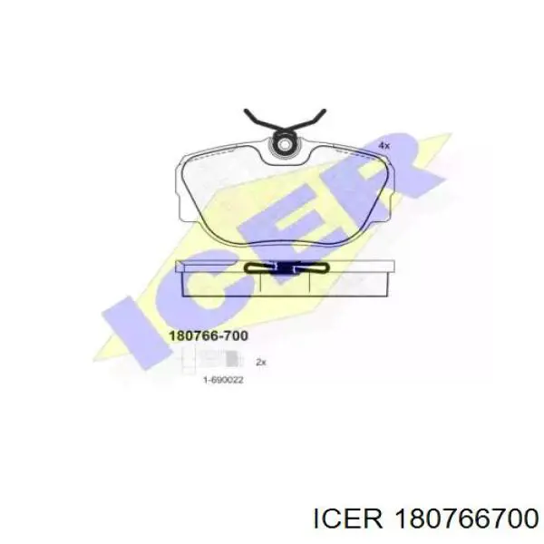 180766-700 Icer передние тормозные колодки