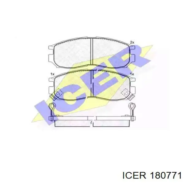 180771 Icer колодки тормозные передние дисковые