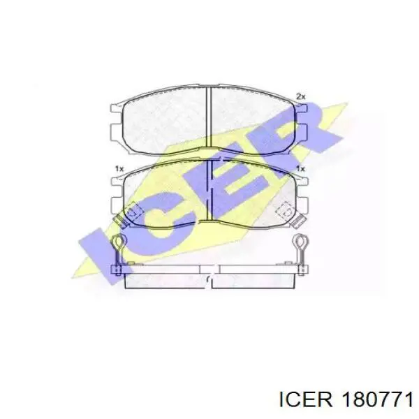 Передние тормозные колодки 180771 Icer