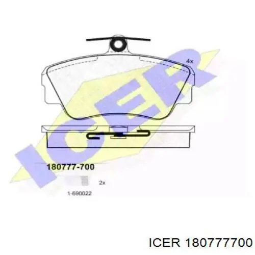 Передние тормозные колодки 180777700 Icer