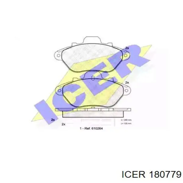 Передние тормозные колодки 180779 Icer