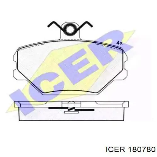 180780 Icer колодки тормозные передние дисковые