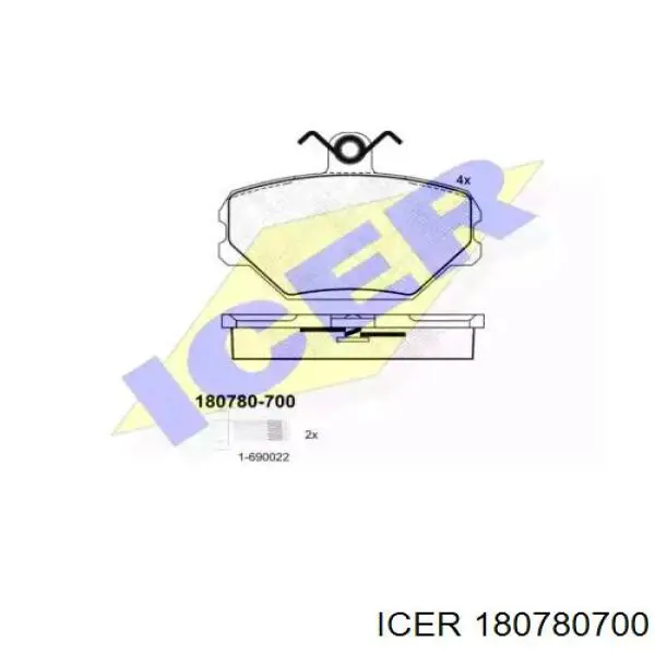 Передние тормозные колодки 180780700 Icer