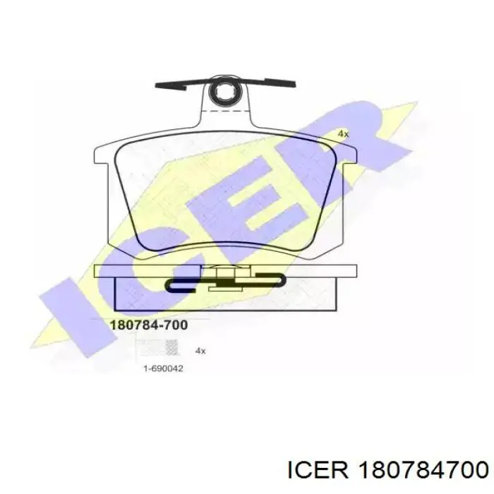 180784-700 Icer колодки тормозные задние дисковые