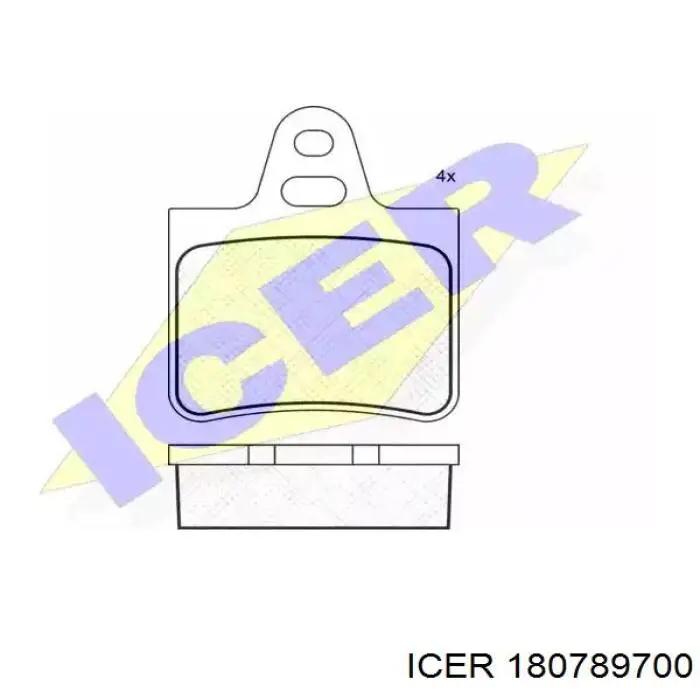 Задние тормозные колодки 180789700 Icer