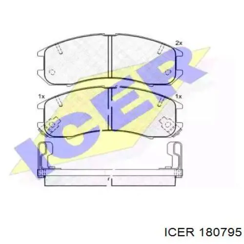 180795 Icer колодки тормозные передние дисковые