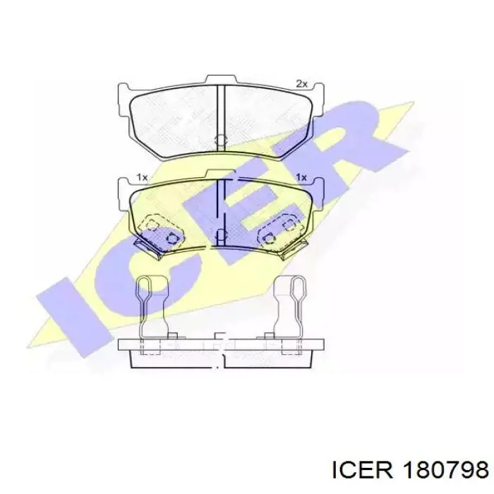 Задние тормозные колодки 180798 Icer
