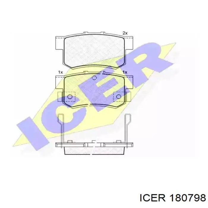 Задние тормозные колодки 180798 Icer