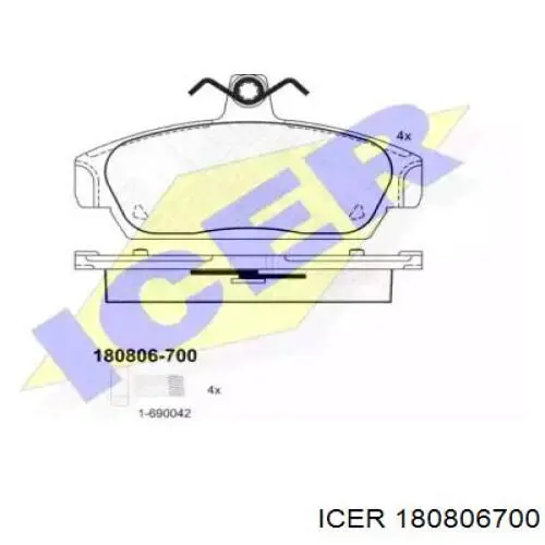 Передние тормозные колодки 180806700 Icer