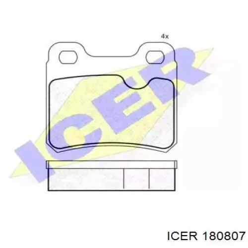 Купить 180807 Icer Колодки тормозные задние, дисковые