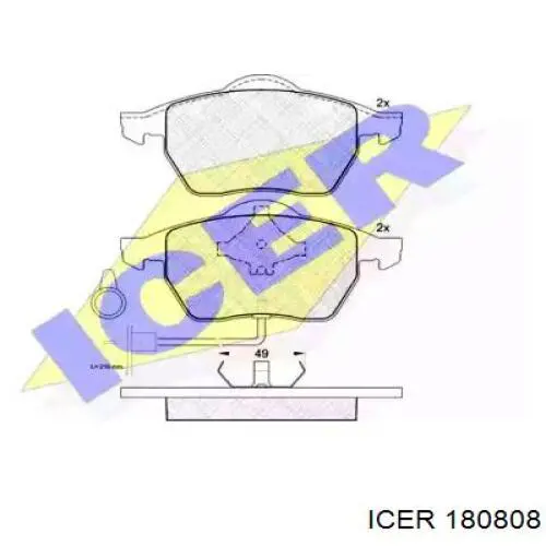 Колодки Icer 180808 цена, от 24.61 USD