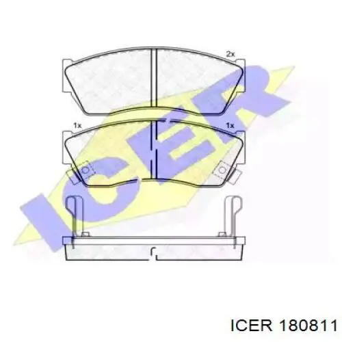 Передние тормозные колодки 180811 Icer