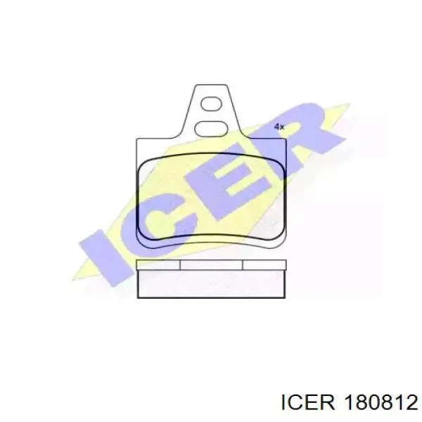 Задние тормозные колодки 180812 Icer