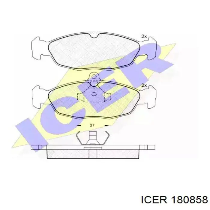 180858 Icer колодки тормозные передние дисковые