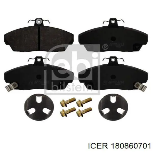 Sapatas do freio dianteiras de disco 180860701 Icer