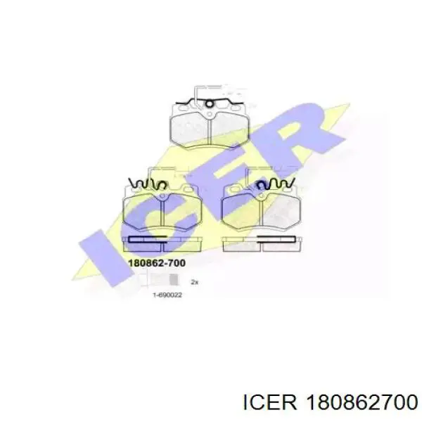 Передние тормозные колодки 180862700 Icer