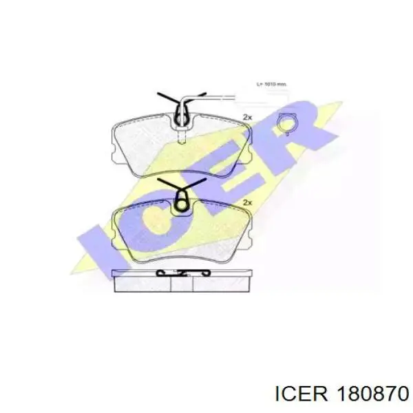 Передние тормозные колодки 180870 Icer