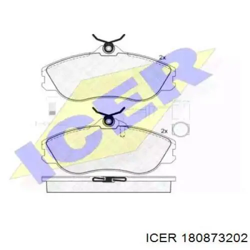 180873-202 Icer колодки тормозные передние дисковые
