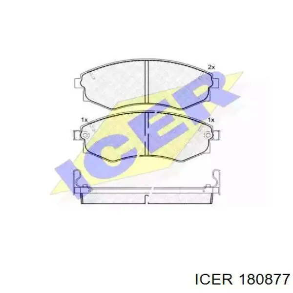180877 Icer колодки тормозные передние дисковые