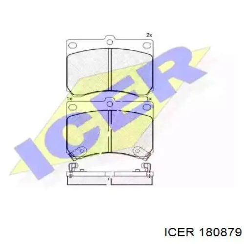 Передние тормозные колодки 180879 Icer