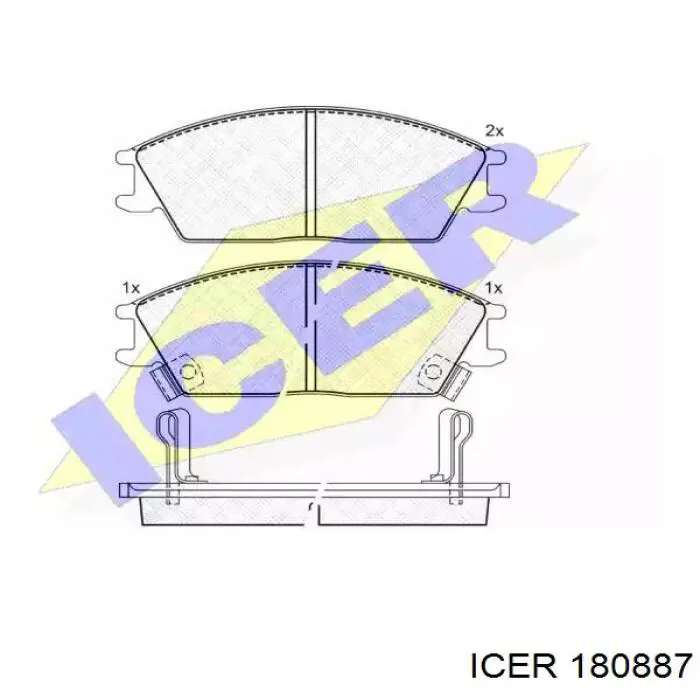 Передние тормозные колодки 180887 Icer