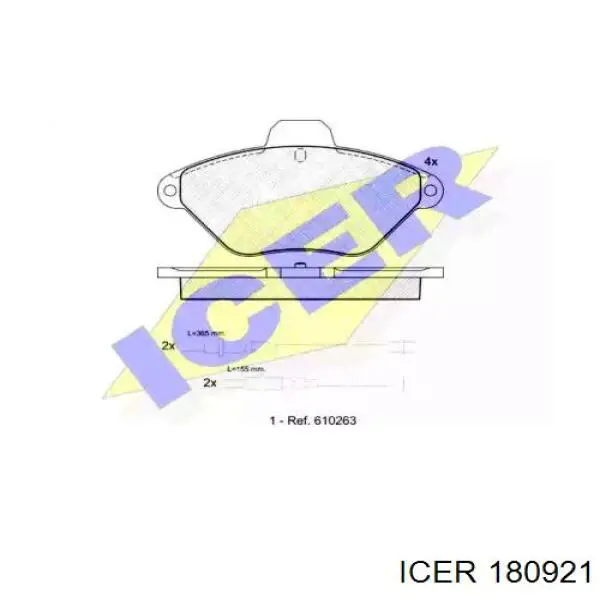 Передние тормозные колодки 180921 Icer