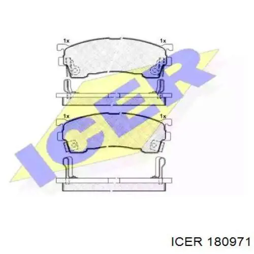 180971 Icer колодки тормозные передние дисковые