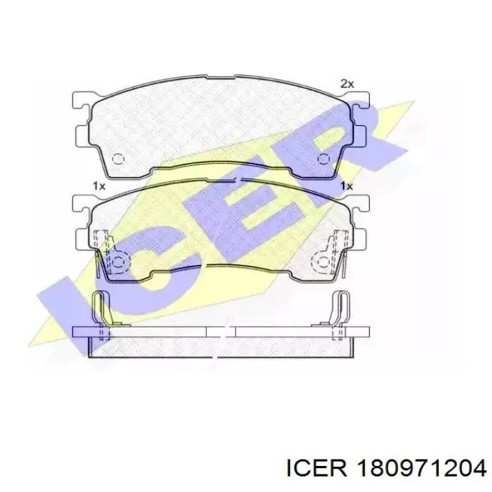 Передние тормозные колодки 180971204 Icer