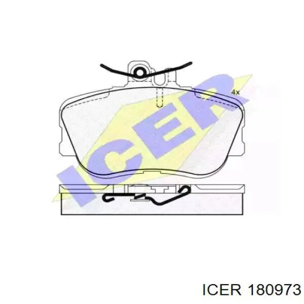 Передние тормозные колодки 180973 Icer