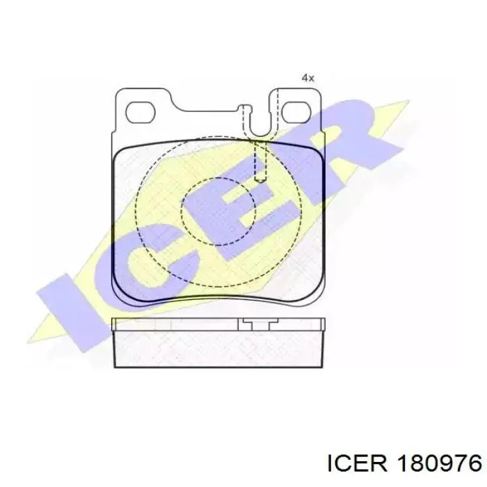 180976 Icer колодки тормозные задние дисковые