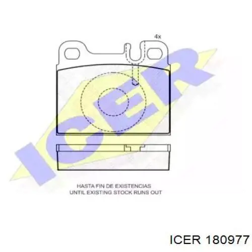 Задние тормозные колодки 180977 Icer