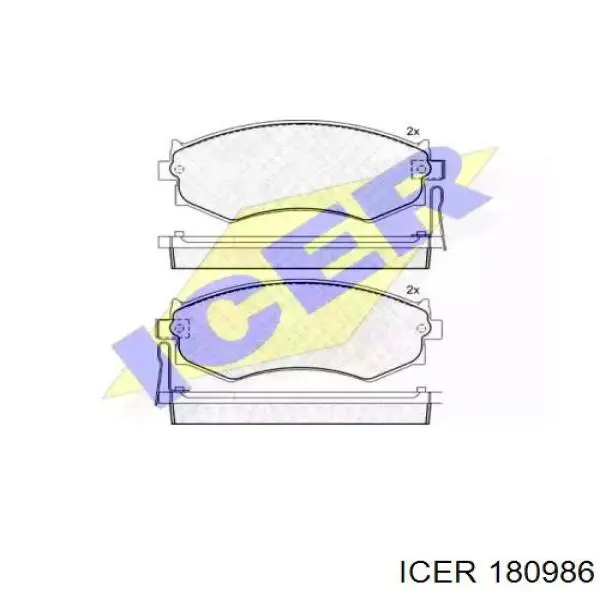 180986 Icer передние тормозные колодки