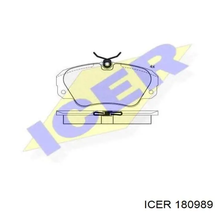Передние тормозные колодки 180989 Icer