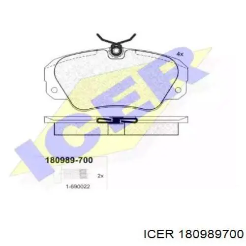 Купить 180989700 Icer Колодки тормозные