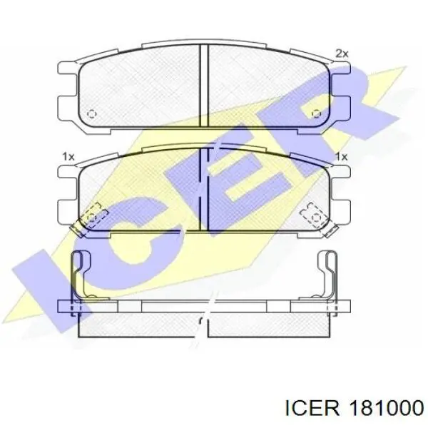 Задние тормозные колодки 181000 Icer