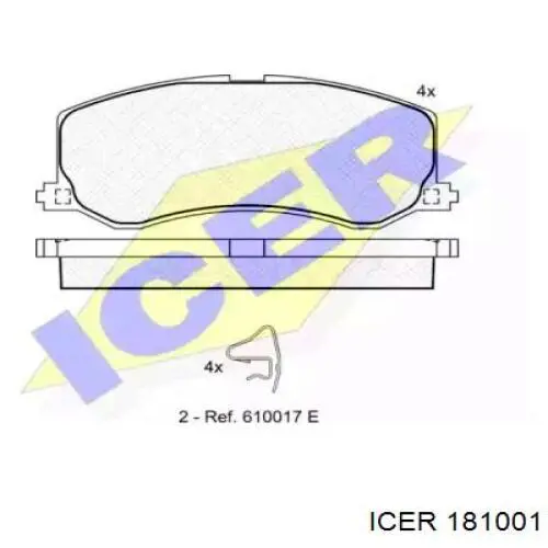 Передние тормозные колодки 181001 Icer