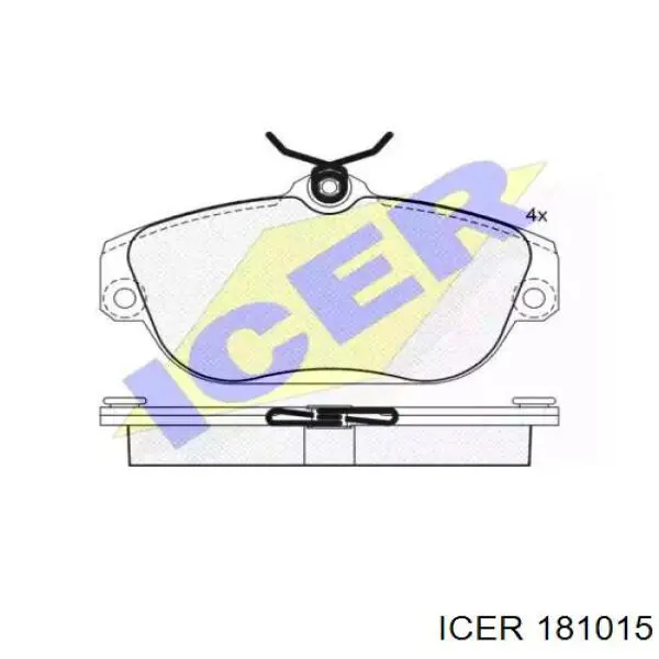 181015 Icer колодки тормозные передние дисковые