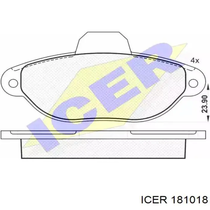 Передние тормозные колодки 181018 Icer