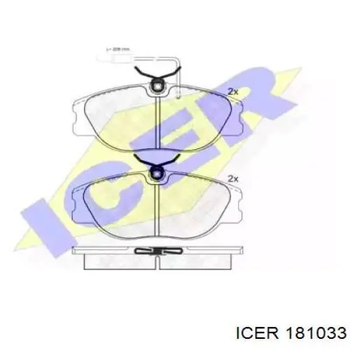 Передние тормозные колодки 181033 Icer