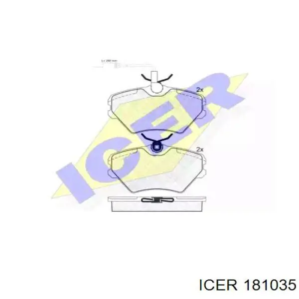 Передние тормозные колодки 181035 Icer