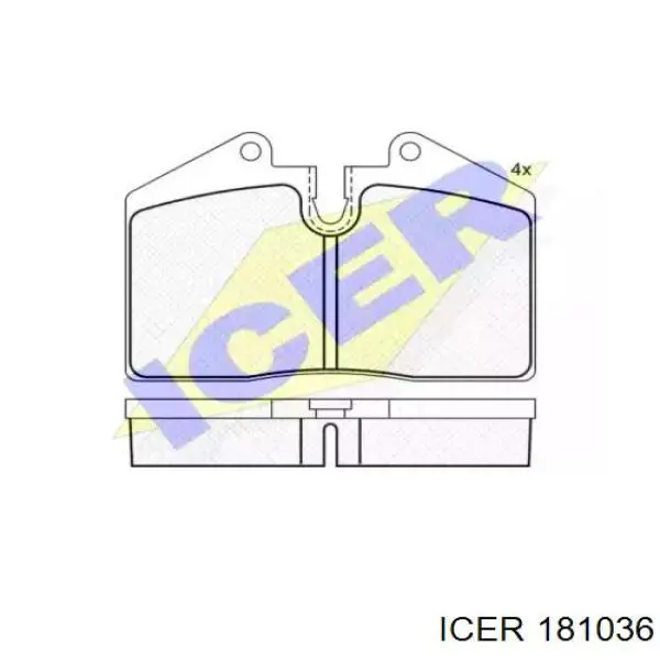 181036 Icer колодки тормозные задние дисковые